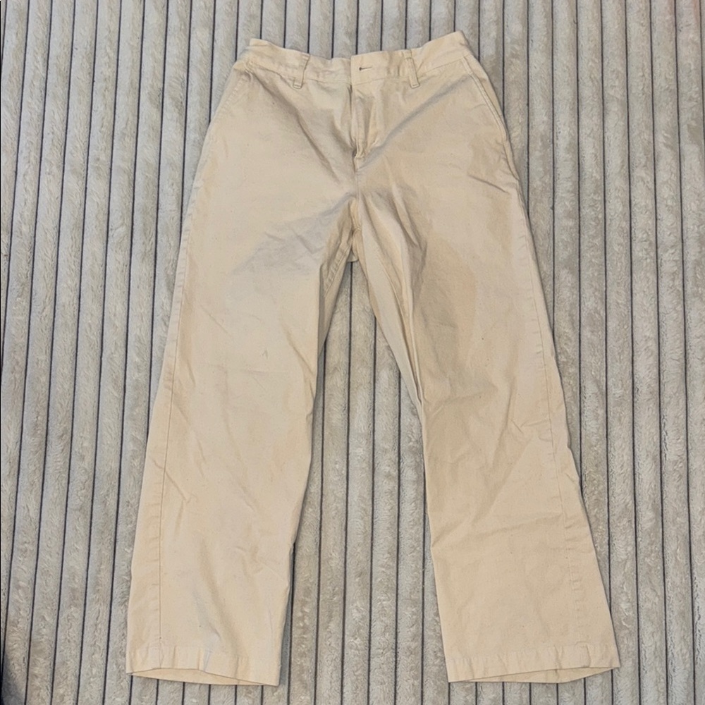 Tan Straight Leg Pants Versatile Everyday Wear